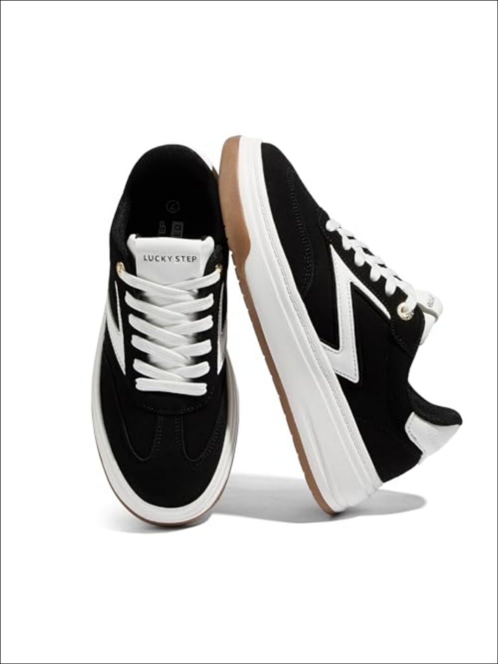 Women Platform Sneakers Retro Chunky Suede Tennis Walking Shoes